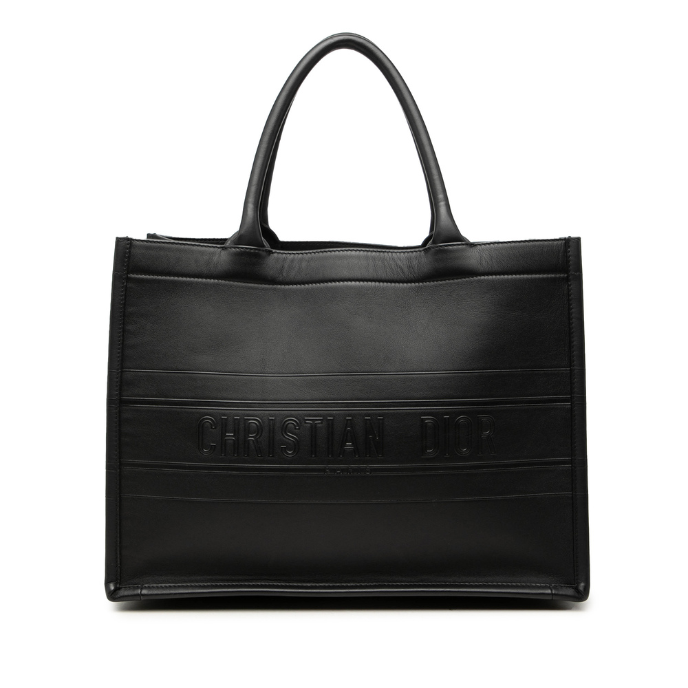 Pre-Loved Dior Medium Embossed Leather Book Tote